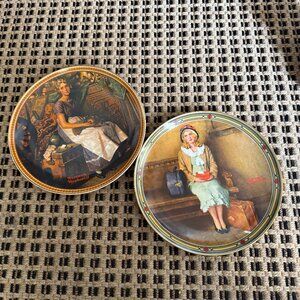 Norman Rockwell collectible plates-set of 2